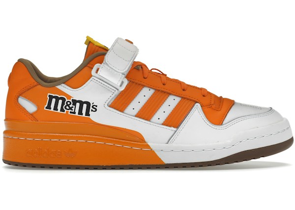 Adidas Men's Originals x M & Ms Forum Low Casual Shoes in Orange/Orange Size 11.0 Leather