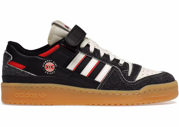Y-3 Midwest Kids Forum 84 Low Sneaker in Black/Offwhite/Red at Nordstrom, Size 10.5