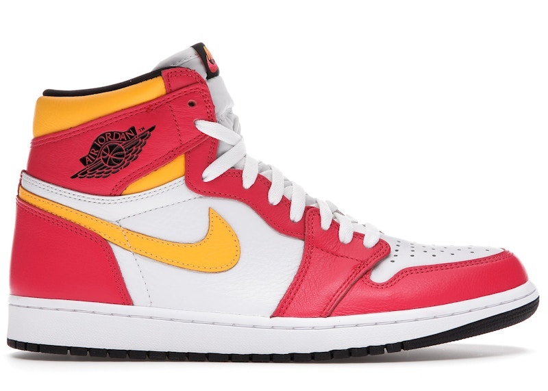 Men s Jordan 1 Retro High OG Lt Fusion Red Lt Fusion Red/Blk-Wht (555088 603) - 10.5
