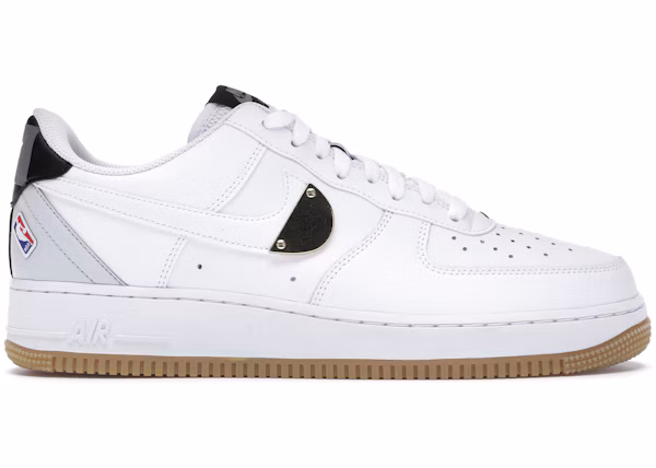 Nike Air Force 1 Low NBA White Grey Gum - UK 9.5